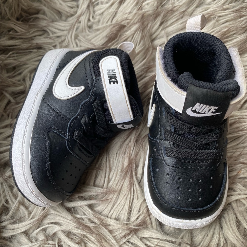 Toddler Nike Mid Borough Black + White